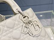 Dior Lady Dior Bag Ultramatte Cannage White M0538 20x16.5x8cm - 5