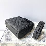 Dior Lady Dior Bag Ultramatte Cannage Black M0538 20x16.5x8cm - 6
