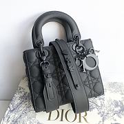 Dior Lady Dior Bag Ultramatte Cannage Black M0538 20x16.5x8cm - 2