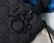 Dior Medium Lady Dior Bag Ultramatte Cannage Black M0565 24cm - 5