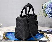 Dior Medium Lady Dior Bag Ultramatte Cannage Black M0565 24cm - 3