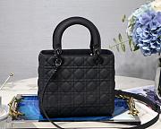 Dior Medium Lady Dior Bag Ultramatte Cannage Black M0565 24cm - 2