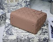 Dior Medium Lady Dior Bag Ultramatte Cannage Blush M0565 24cm - 5