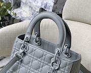 Dior Medium Lady Dior Bag Ultramatte Cannage Cloud Blue M0565 24cm - 4
