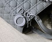 Dior Medium Lady Dior Bag Ultramatte Cannage Cloud Blue M0565 24cm - 3