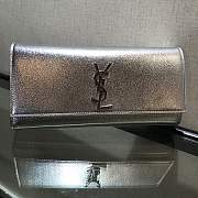 Ysl Large Belle De Jour Clutch Silver Metal 27x13x5cm - 1