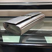 Ysl Large Belle De Jour Clutch Silver Metal 27x13x5cm - 3