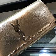 Ysl Large Belle De Jour Clutch Silver-tone Metal Golden 27x13x5cm - 6