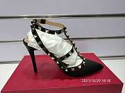 Valentino Rockstud Grainy Calfskin Ankle Strap Pump 100 mm - 2