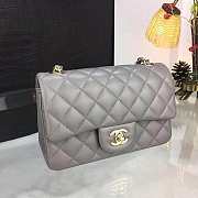 Chanel Mini CC Flap Bag Leather Gray A69900 20x12x6cm - 1