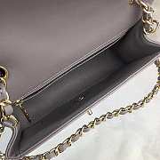 Chanel Mini CC Flap Bag Leather Gray A69900 20x12x6cm - 5
