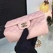 Chanel Mini CC Flap Bag Leather Pink A69900 20x12x6cm - 4