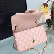 Chanel Mini CC Flap Bag Leather Pink A69900 20x12x6cm - 3