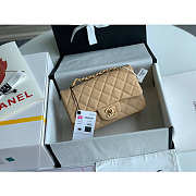 Chanel Mini Flap Bag Gold-tone Metal Grained Leather Beige 20cm - 3