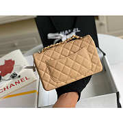 Chanel Mini Flap Bag Gold-tone Metal Grained Leather Beige 20cm - 2