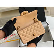 Chanel Mini Flap Bag Gold-tone Metal Grained Leather Beige 20cm - 4
