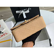 Chanel Mini Flap Bag Gold-tone Metal Grained Leather Beige 20cm - 5