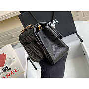 Chanel Mini Flap Bag Gold-tone Metal Grained Leather Black 20cm - 5