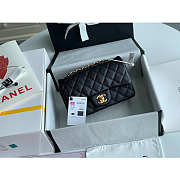 Chanel Mini Flap Bag Gold-tone Metal Grained Leather Black 20cm - 4