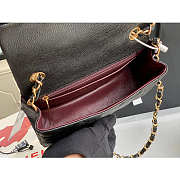 Chanel Mini Flap Bag Gold-tone Metal Grained Leather Black 20cm - 2