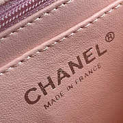 Chanel Mini Flap Bag Silver-tone Metal Grained Leather Pink 20cm - 2