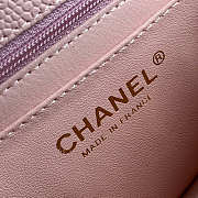 Chanel Mini Flap Bag Gold-tone Metal Grained Leather Pink 20cm - 2