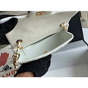 Chanel Mini Flap Bag Gold-tone Metal Grained Leather White 20cm - 2