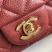 Chanel Mini Flap Bag Gold-tone Metal Grained Leather Burgundy 20cm - 2