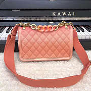 Chanel CC Flap Bag Grained Leather Pink AS0062 26x16x6cm - 3