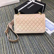 Chanel CC Flap Bag Grained Leather Powder Pink AS0062 26x16x6cm - 4