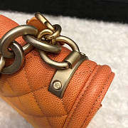 Chanel CC Flap Bag Grained Leather Orange AS0062 26x16x6cm - 5