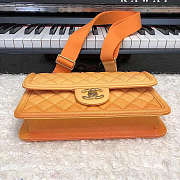 Chanel CC Flap Bag Grained Leather Orange AS0062 26x16x6cm - 4