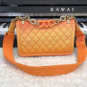 Chanel CC Flap Bag Grained Leather Orange AS0062 26x16x6cm - 2