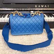 Chanel CC Flap Bag Grained Leather Blue AS0062 26x16x6cm - 5