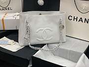 Chanel Shopping Bag Top Handle White AS8473 42cm - 1
