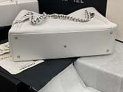 Chanel Shopping Bag Top Handle White AS8473 42cm - 6