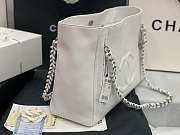 Chanel Shopping Bag Top Handle White AS8473 42cm - 4