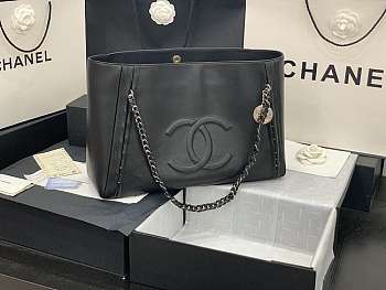 Chanel Shopping Bag Top Handle Black AS8473 42cm