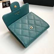 Chanel Small Flap Wallet Teal A82288 10.5x11.5x3cm - 5