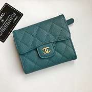 Chanel Small Flap Wallet Teal A82288 10.5x11.5x3cm - 4
