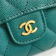 Chanel Small Flap Wallet Teal A82288 10.5x11.5x3cm - 3