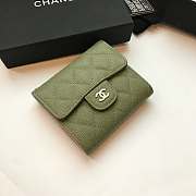 Chanel Small Flap Wallet Olive Green A82288 10.5x11.5x3cm - 2
