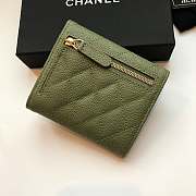 Chanel Small Flap Wallet Olive Green A82288 10.5x11.5x3cm - 5