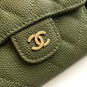 Chanel Small Flap Wallet Olive Green A82288 10.5x11.5x3cm - 3