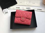 Chanel Small Flap Wallet Pink A82288 10.5x11.5x3cm - 1