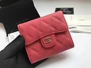 Chanel Small Flap Wallet Pink A82288 10.5x11.5x3cm - 3
