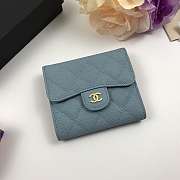 Chanel Small Flap Wallet Blue A82288 10.5x11.5x3cm - 6