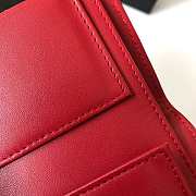 Chanel Boy Gold-tone Metal Grain Leather Wallet Red A80734 11.5x10.5x3cm - 2
