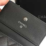 Chanel Boy Black-tone Metal Grain Leather Wallet Black A80734 11.5x10.5x3cm - 6