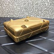 Valentino Romand Stud Box Clutch Pattern Gold 20x5x14cm - 6